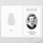 Elegant LDS Funeral Programme Flyer (Voorkant)