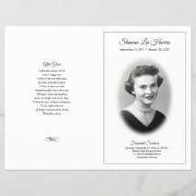 Elegant LDS Funeral Programme