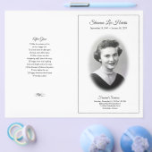 Elegant LDS Funeral Programme Flyer (Enkel)