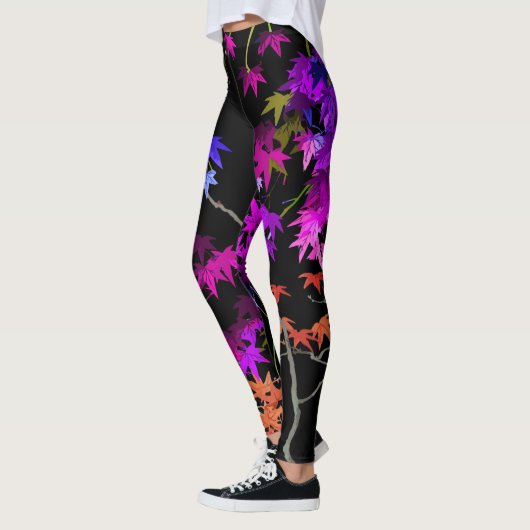 Elegant Leaf and Branch Pattern Multi-Leggings Leggings (Links)