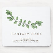 Elegant Leaf Bedrijfsnaam Muismat (Voorkant)