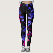 Elegant Leaf en Branch Pattern Vibrant Leggings (Voorkant)