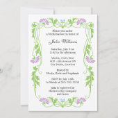 Elegant Leaf Floral Swirls Vrijgezellenfeest Kaart (Voorkant)