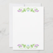 Elegant Leaf Floral Swirls Vrijgezellenfeest Kaart (Achterkant)