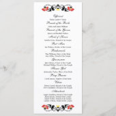 Elegant Leaf Florals and Swirls Wedding Programme Programmakaart (Achterkant)