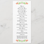 Elegant Leaf Florals and Swirls Wedding Programme Programmakaart (Achterkant)