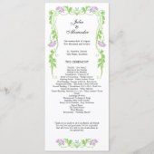 Elegant Leaf Florals and Swirls Wedding Programme Programmakaart (Voorkant)