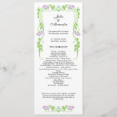 Elegant Leaf Florals and Swirls Wedding Programme Programmakaart (Voorkant)