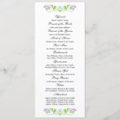 Elegant Leaf Florals and Swirls Wedding Programme Programmakaart (Achterkant)
