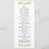 Elegant Leaf Florals and Swirls Wedding Programme Programmakaart (Achterkant)
