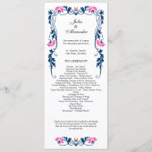 Elegant Leaf Florals and Swirls Wedding Programme Programmakaart (Voorkant)