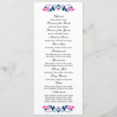 Elegant Leaf Florals and Swirls Wedding Programme Programmakaart (Achterkant)
