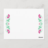 Elegant Leaf Florals & Swirls Table Number Kaart (Achterkant)
