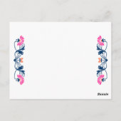 Elegant Leaf Florals & Swirls Table Number Kaart (Achterkant)