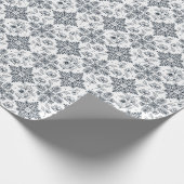 Elegant Leaf Foliage Snowflake Patroon Kerstmis Cadeaupapier (Hoek)