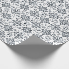 Elegant Leaf Foliage Snowflake Patroon Kerstmis Cadeaupapier