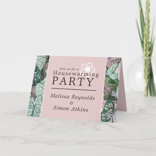 Elegant Leaf, Housewarming Party Invite (Voorkant)