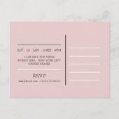 Elegant Leaf, Housewarming Party Invite Uitnodiging Briefkaart (Achterkant)