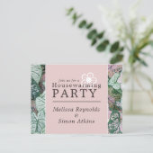 Elegant Leaf, Housewarming Party Invite Uitnodiging Briefkaart (Staand voorkant)