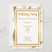 ELEGANT LEAF LAYER GOUD ALLE OCCASION BIRTHDAY KAART (Voorkant)
