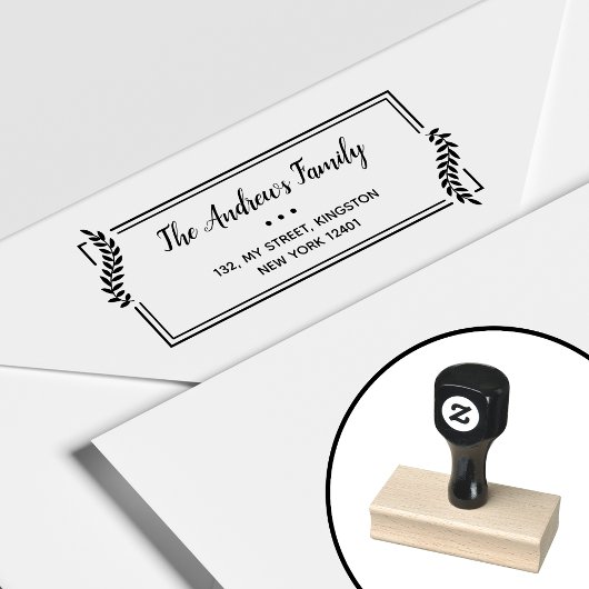 Elegant Leaf Lijst familie Rubberstempel