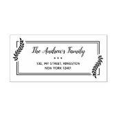 Elegant Leaf Lijst familie Rubberstempel (Afrduk)