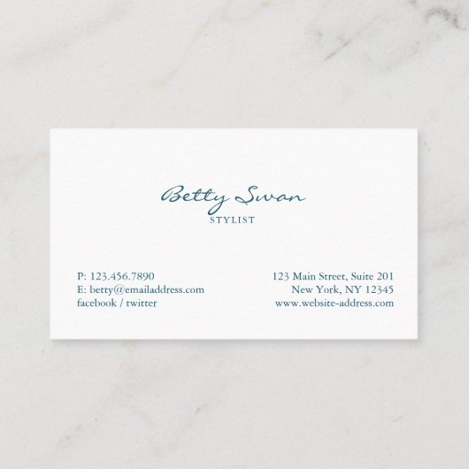 Elegant Leaf Logo Visitekaartje (Achterkant)