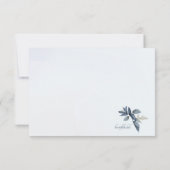 Elegant Leaf Memorial-fotokaart Bedankkaart (Achterkant)