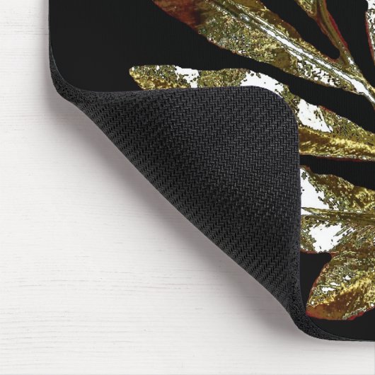 Elegant Leaf Monogram Mousepad Muismat (Hoek)