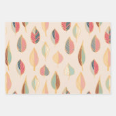 Elegant Leaf-patroon Inpakpapier Vel (Voorkant 3)