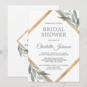 Elegant Leaf Salie Olijf Goud Folie VRIJGEZELLENFE Kaart (Voorkant / Achterkant)