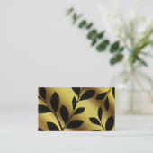 Elegant Leaf Visitekaartje Landscaping Gold (Staand voorkant)