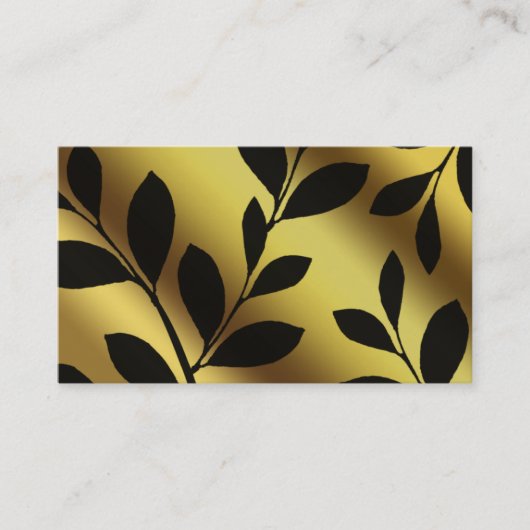 Elegant Leaf Visitekaartje Landscaping Gold (Voorkant)