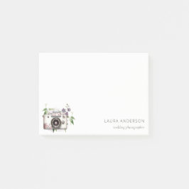 Elegant  Leafy Floral Camera Foto Post-it® Notes