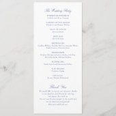  Elegant Leafy Floral Crest Bruiloft Programmakaart (Achterkant)