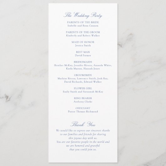  Elegant Leafy Floral Crest Bruiloft Programmakaart (Achterkant)