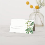 ELEGANT LEAFY FOLIAGE GREENERY WATERVERF FLORAL PLAATSKAARTJE (Voorkant)