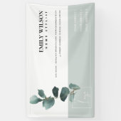 ELEGANT LEAFY FOLIAGE GREENERY WATERVERF KANTOOR SPANDOEK (Verticaal)