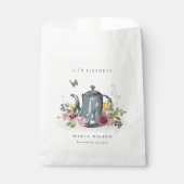 Elegant Leafy Roos Floral Teapot Elke dag Bedankzakje (Voorkant)