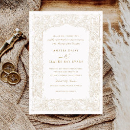  Elegant Leafy Vines Border Lijst Bruiloft Kaart