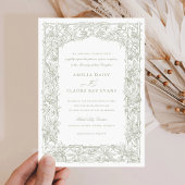  Elegant Leafy Vines Border Lijst Bruiloft Kaart