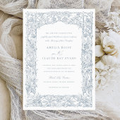 Elegant Leafy Vines Border Lijst Bruiloft Kaart