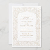  Elegant Leafy Vines Border Lijst Bruiloft Kaart (Voorkant)