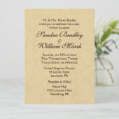 Elegant Leather Kijk Wedding Kaart (Staand voorkant)