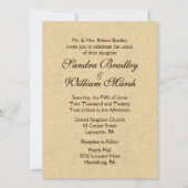 Elegant Leather Kijk Wedding Kaart (Voorkant)