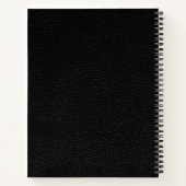 Elegant Leather Luxury Gold Monogram Notitieboek (Achterkant)