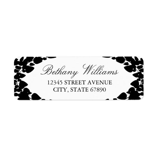 Elegant Leaves Adresetiketten Etiket (Voorkant)