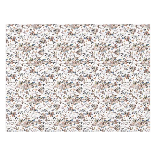 Elegant Leaves Berries Waterverf Bloemen Tafelkleed (Voorkant (Horizontaal))