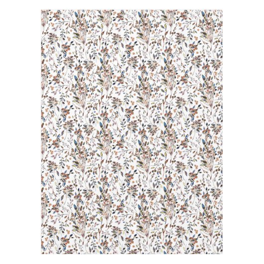 Elegant Leaves Berries Waterverf Bloemen Tafelkleed (Voorkant)