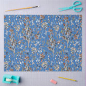 Elegant Leaves Blue Waterverf Floral Tissuepapier (Craft)